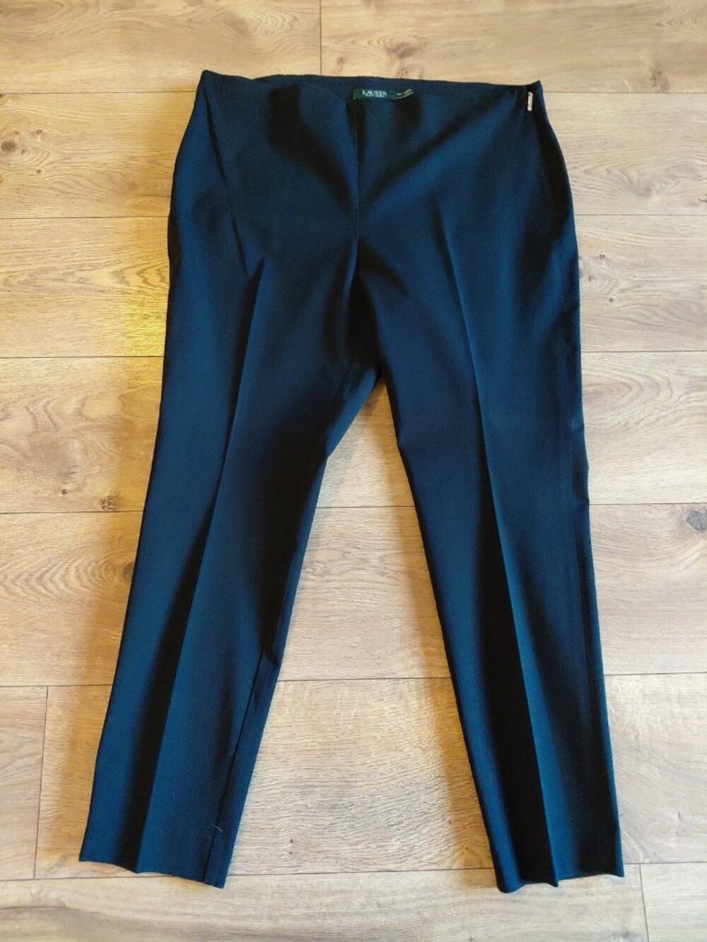 Lauren Ralph Lauren Women's High Waist Stretch Ankle Pants - Size 16 - Black